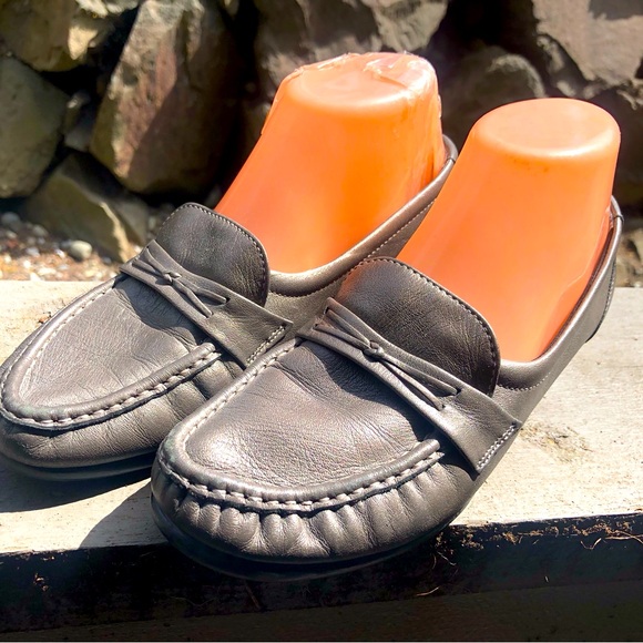 SAS Women's Metro Pewter Leather Slip On Moc Toe Made In The USA Shoes Size 7M - Picture 1 of 11